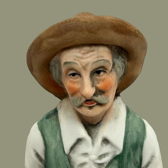 Lot Of 2 Vintage Homco Old Man & Woman 9” Hand Painted Porcelain Figurines - Picture 11 of 16